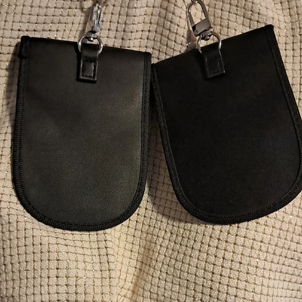 Black Nylon Travel Pouch Set with Clip